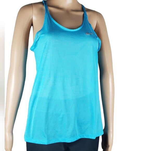 Nike Robin Egg Blue Heathered Dry Fit Tank Top - Picture 1 of 4